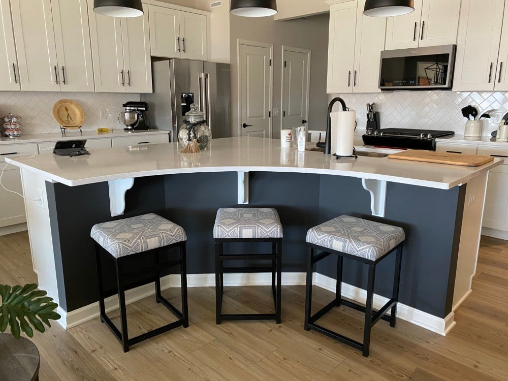 Two Tone Kitchen Island