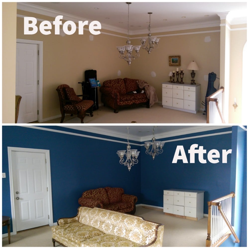 Before and after interior room