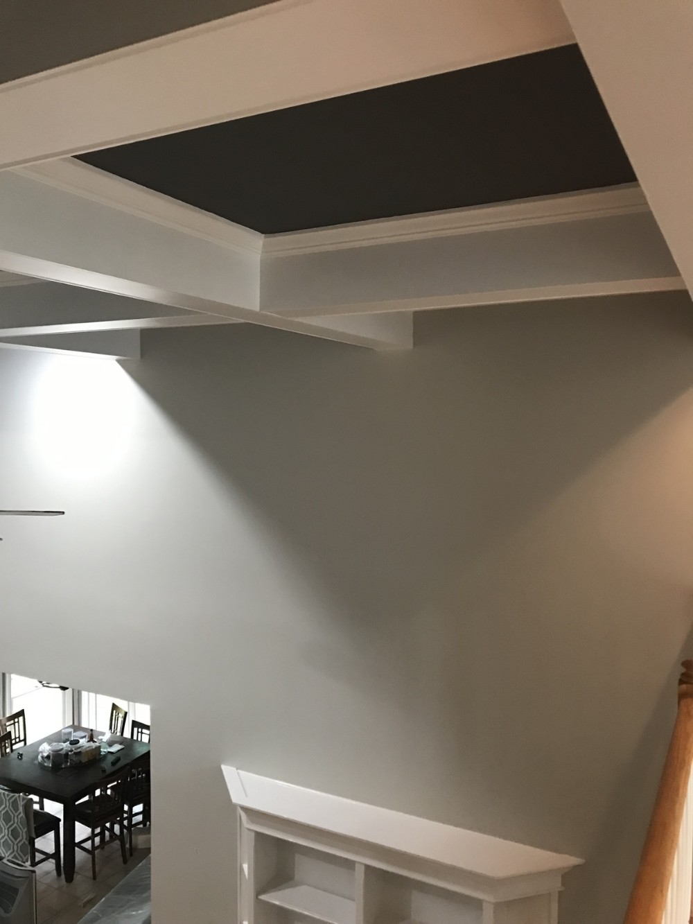 White and Gray Tray Celling