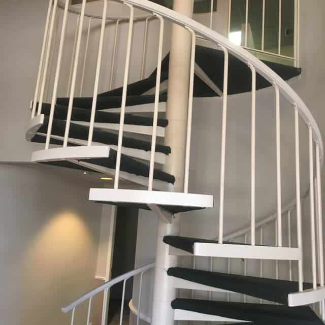 White spiral staircase 