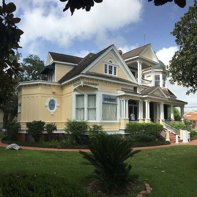 Yellow painted house