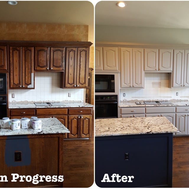 before and after kitchen