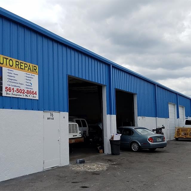 blue auto repair shop