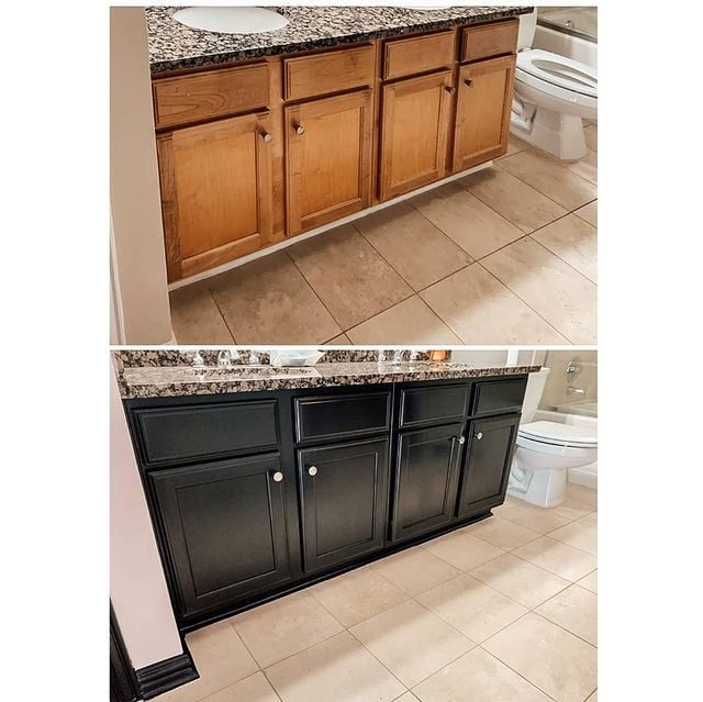 cabinets before and after paint