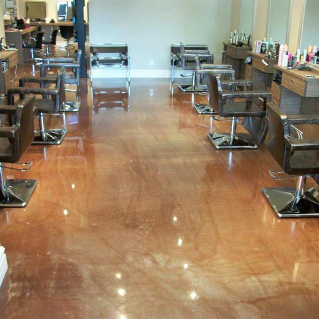 commercial salon floor