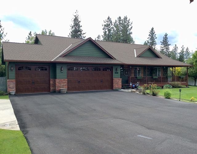 green and brown house