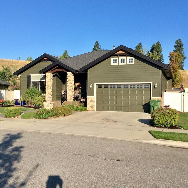 green exterior home