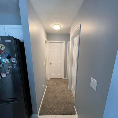 grey hallway with white accents