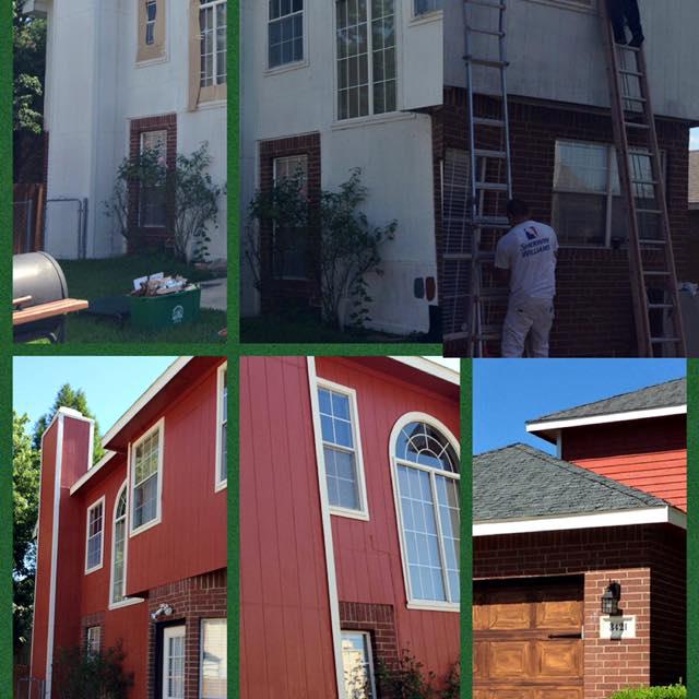 home with red siding