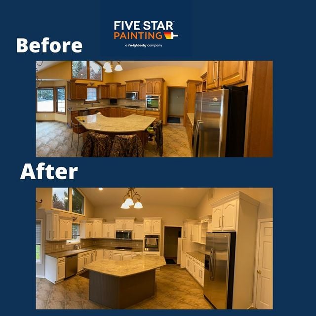 kitchen cabinets painted white