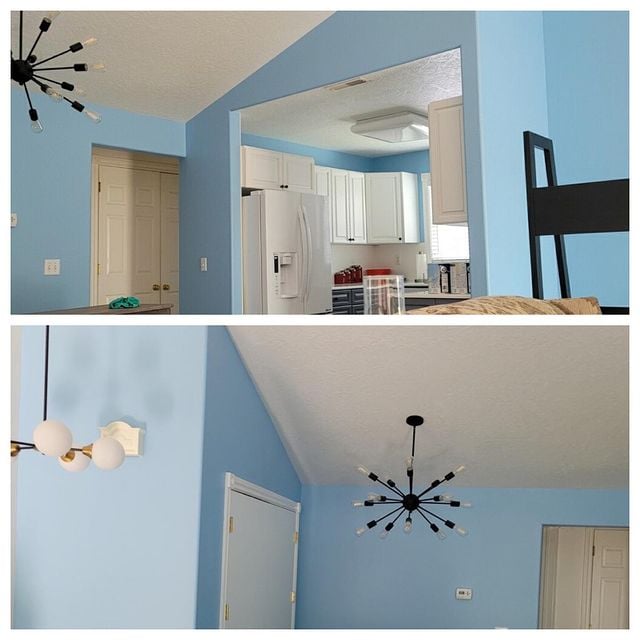 light blue living room