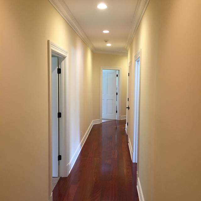 long hallway with bright walls