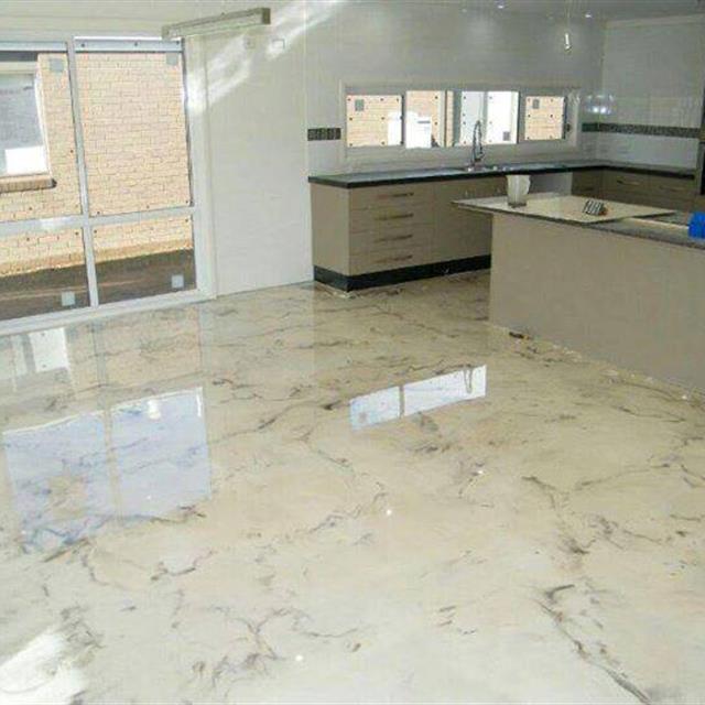 marble tile floor in kitchen