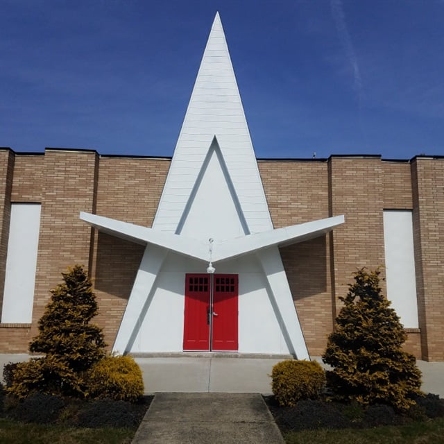 modern church entrance