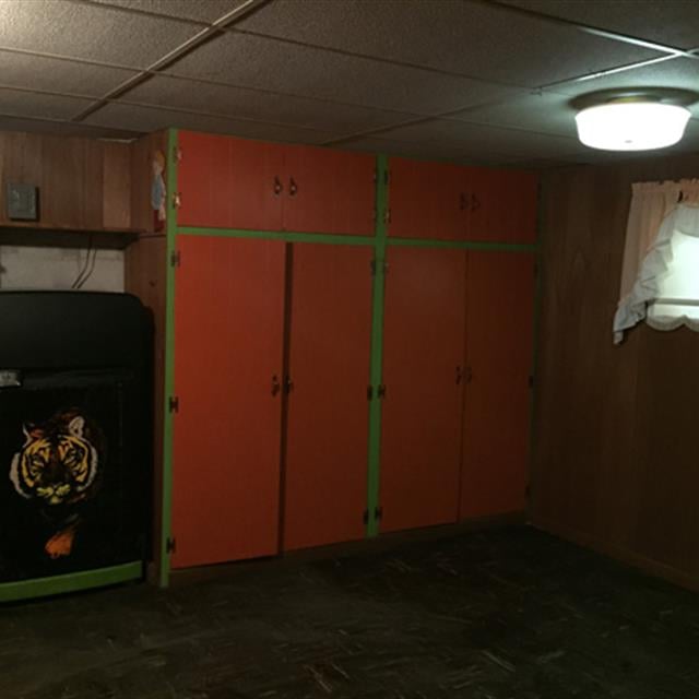 orange cabinets