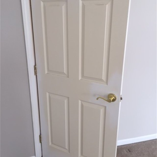 painted white door