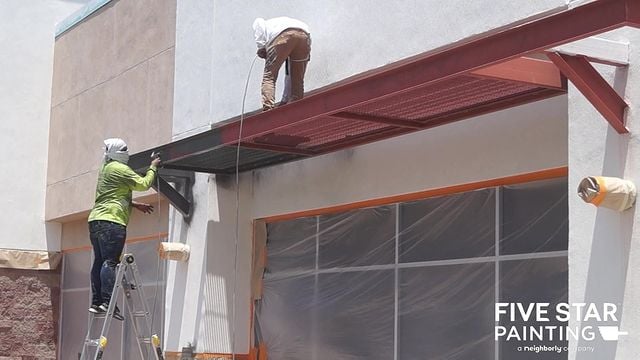 painting of old awning