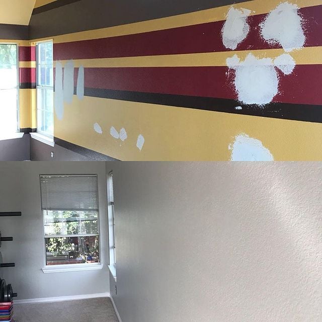 re-painted walls