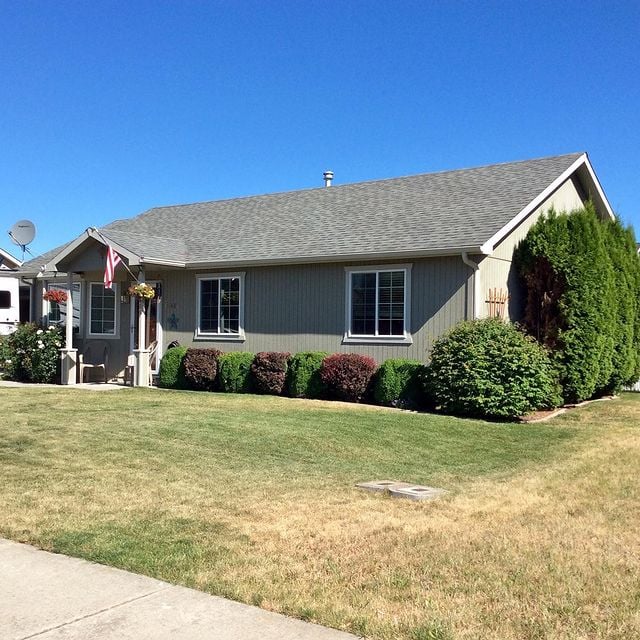 tan exterior home