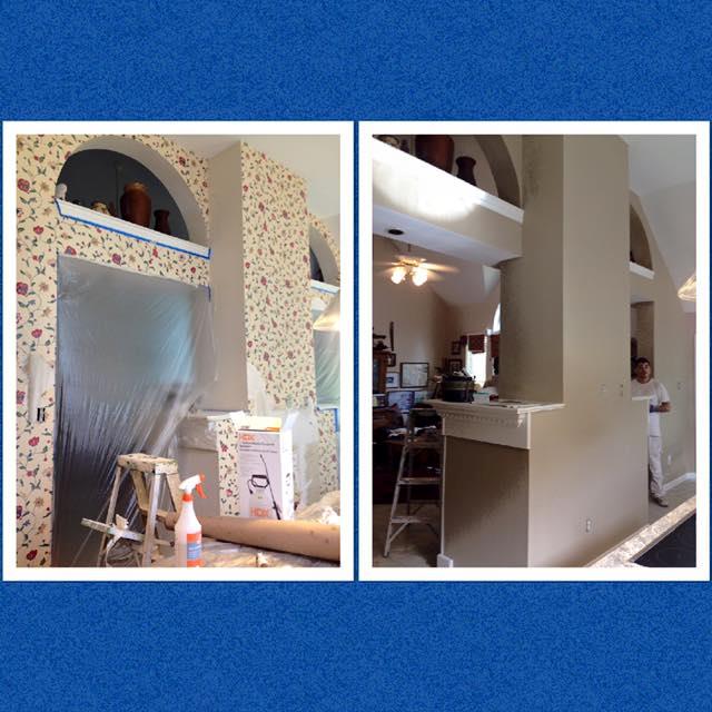 wallpaper removal and painting