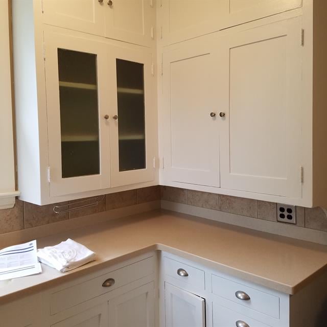 white cabinets