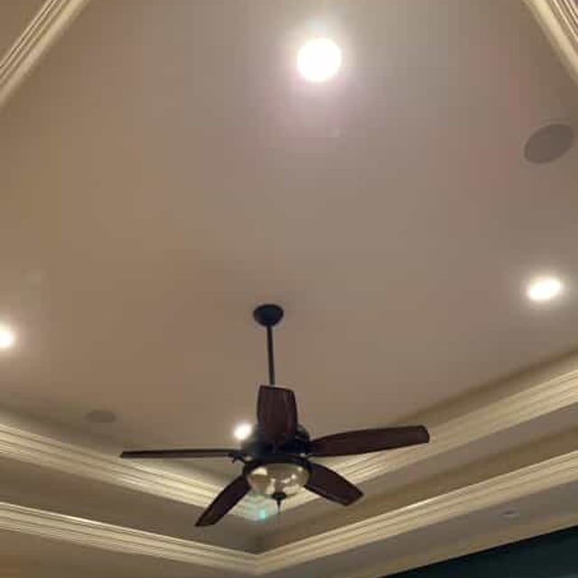 white ceiling and ceiling fan 