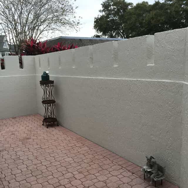 white exterior walls 