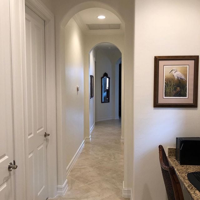 white hallway