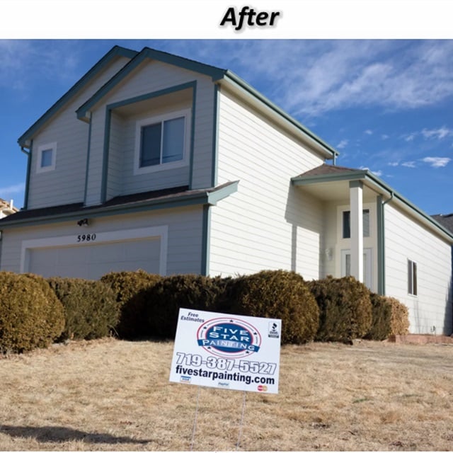 white house green trim after