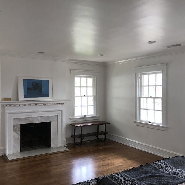 white vintage living room