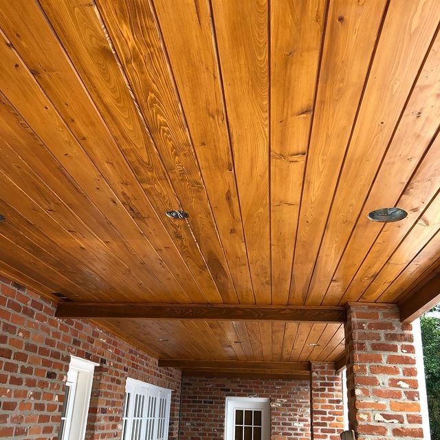 wood stain ceiling