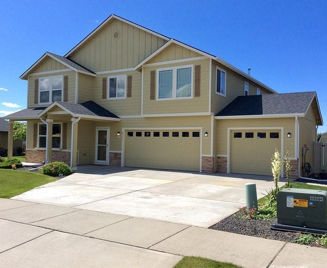 yellow exterior home