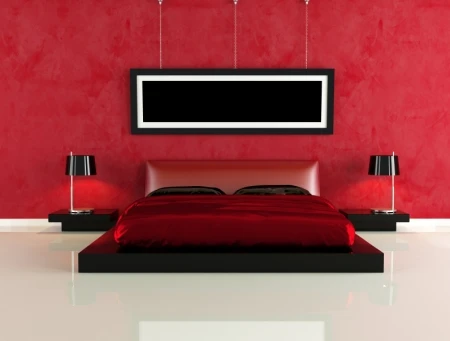 master bedroom interior design red