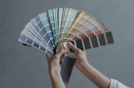 Selection of Pantone color swatches.