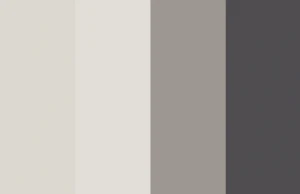 Color palette with four colors: SW 9166 Drift of Mist, SW 7014 Eider White, SW 9167 Polished, Concrete, SW 9154 Perle Noir.