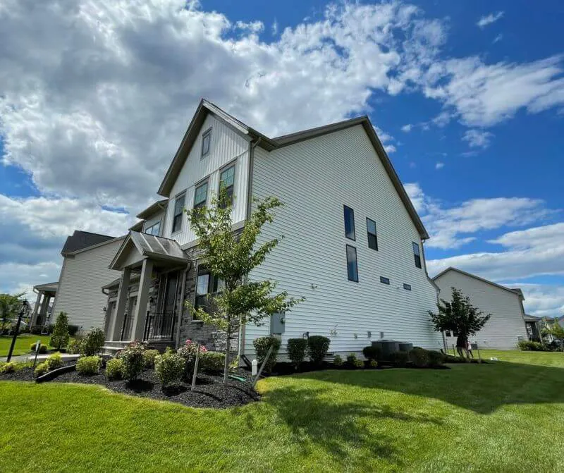 Exterior of the house after pressure washing from Five Star Painting