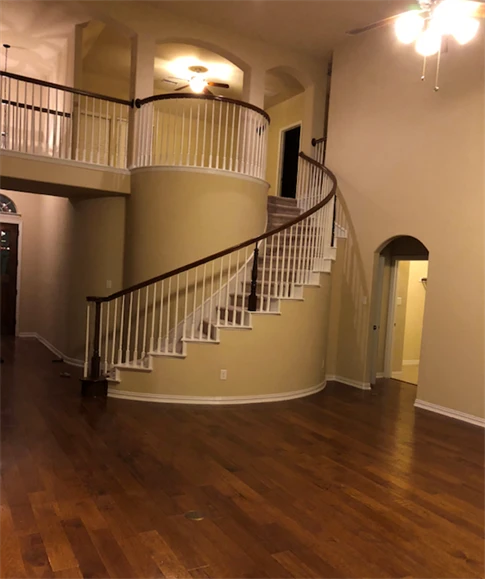 Staircase before being painted Staircase before being painted