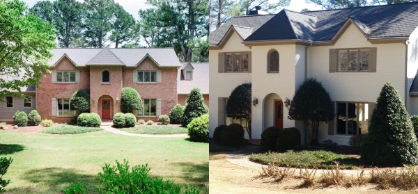 Cumming exterior brick painting.