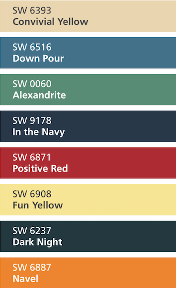 mardi gras bead color inspiration for the home List of colors, their title, and their color number.