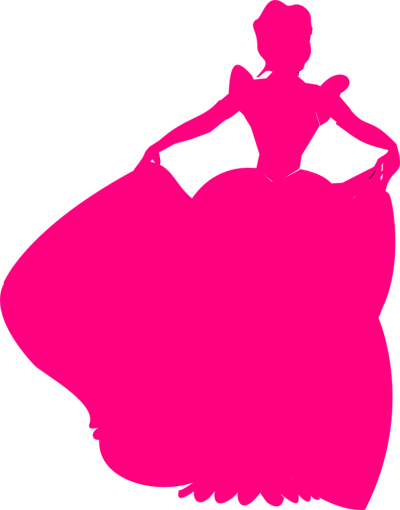 Disney Princess Silhouette Pink Cinderalla Silhouette