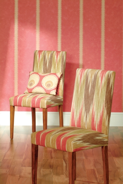 Red/Gold Geometric Designed Chairs Red/Gold Geometric Designed Chairs