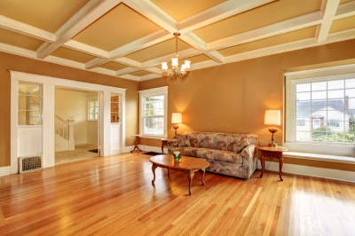 Large, Open Room with Warm-Colored Walls Large, Open Room with Warm-Colored Walls