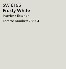Sherwin Williams: Frosty White Sherwin Williams: Frosty White
