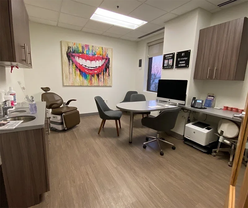 Dental office interior after medical facility painting from Five Star Painting.