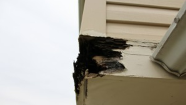 Rotten wood on a house