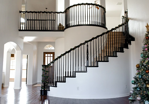 Staircaise after being painted Staircaise after being painted